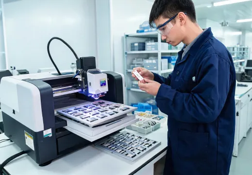 Industrial direct marking on components with UV printer