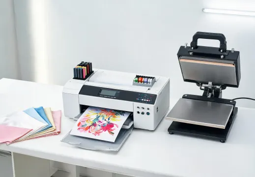 Sublimation textile printer producing fabric graphics